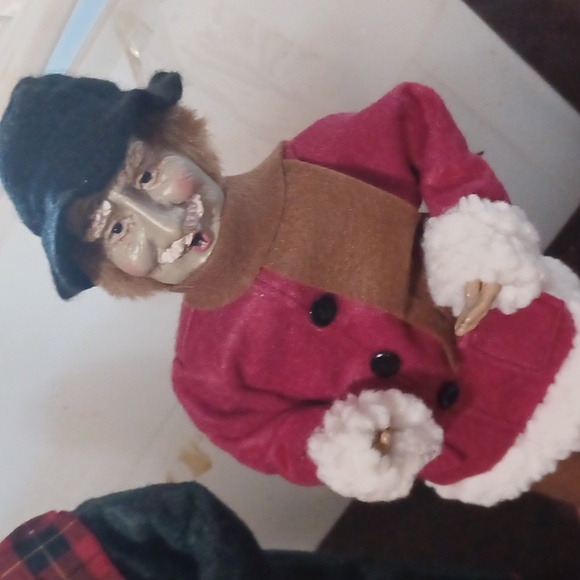 Lot of 5 Vintage Christmas Carolers Set Wood Base Holiday Dolls Figures - Picture 6 of 7